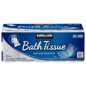 Kirkland Signature Bath Tissue, 2-Ply, 380 Sheets, 30 Rolls-SAMDAY1